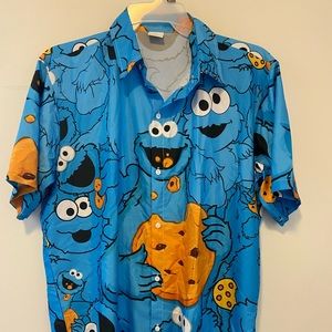 Mens Large Cookie Monster Shirt 🍪